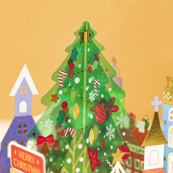 O1CN016ce8a71LmgPM3amNQ_2620801342-0-cib.jpg Custom Christmas three-dimensional greeting card creative paper carving holiday decoration ornament bronzing Yuanshan town 3D blessing card model