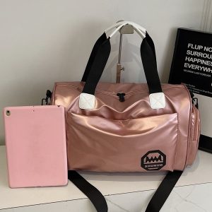 New Korean version of large capacity travel bag women's handbag men's travel bag nylon fabric waterproof travel gym bag