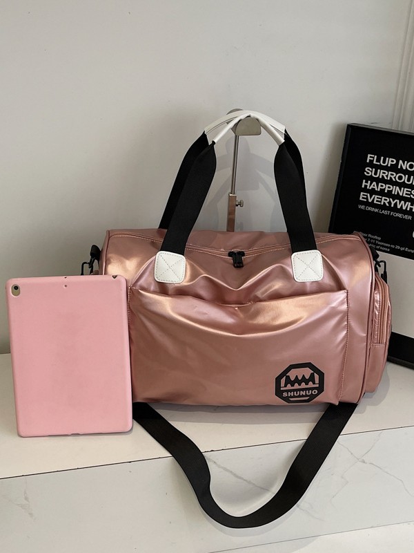 O1CN019GtDJ027ezVASeg4V_2219458237823-0-cib.jpg New Korean version of large capacity travel bag women's handbag men's travel bag nylon fabric waterproof travel gym bag