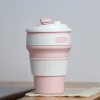 Folding water cup 350ml silicone cup convenient compressible folding coffee cup