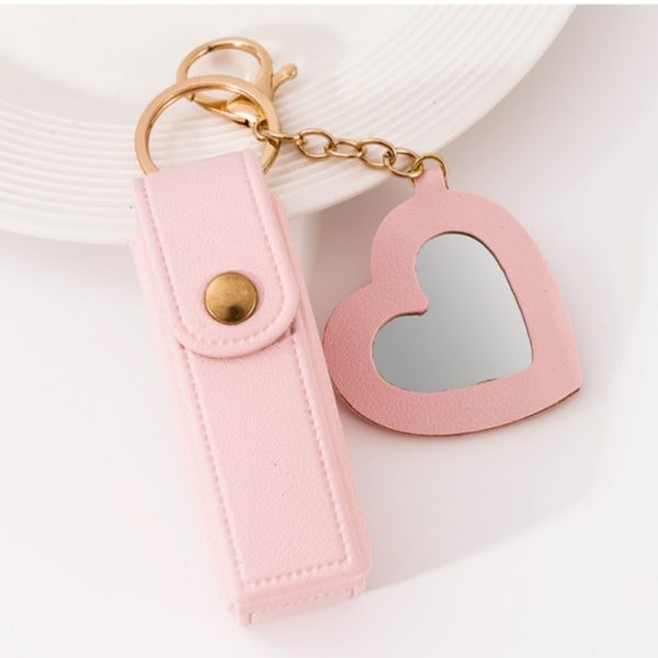 O1CN01GXqu7z1Zx8HAkXWMj_2220072493260-0-cib.jpg Change lipstick bag creative mirror keychain small pendant PU leather car bag
