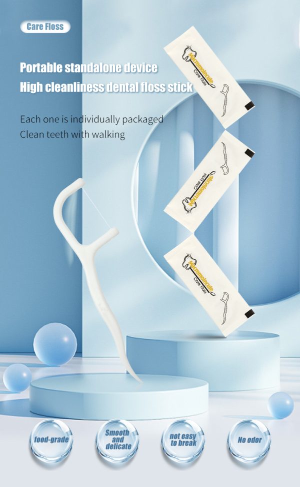 Floss stick plastic individually packaged tearable design packaging design can be customized