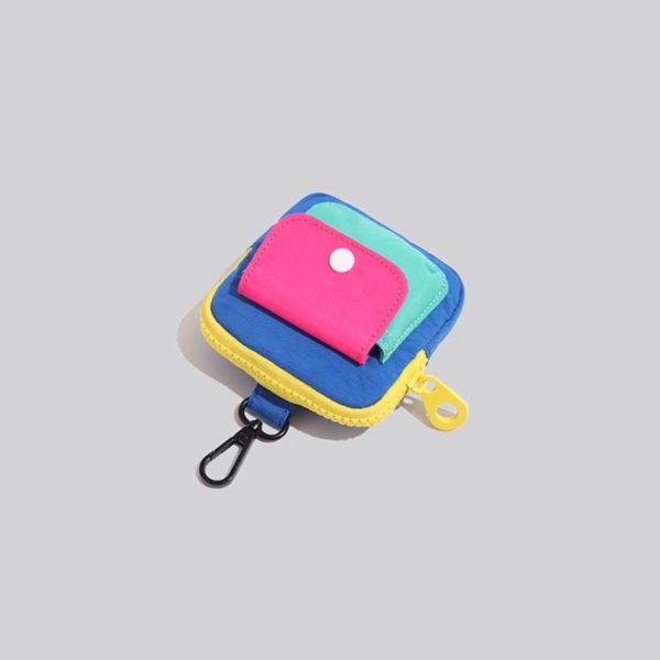 O1CN01ZhrAxR1fxUFhM2we3_2216965174073-0-cib.jpg New niche coin purse portable small contrasting card case mini zipper headphone case