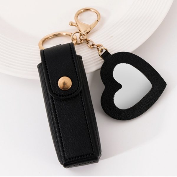 O1CN01aLzRuz1Zx8H4yHnPH_2220072493260-0-cib.jpg Change lipstick bag creative mirror keychain small pendant PU leather car bag