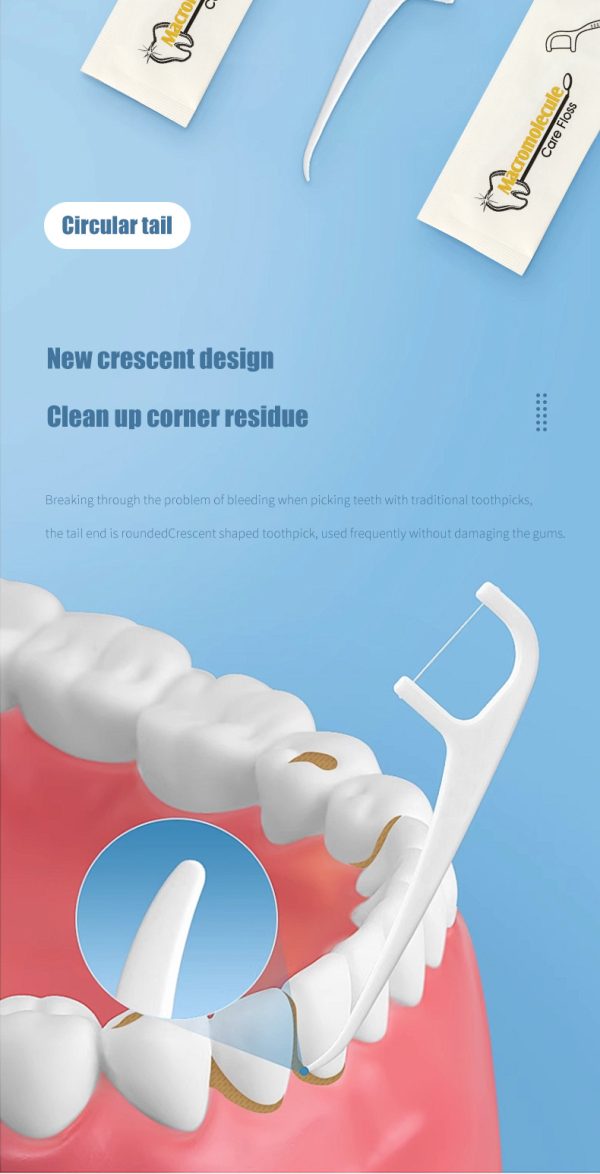 Floss stick plastic individually packaged tearable design packaging design can be customized