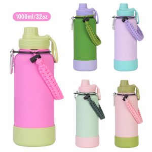 O1CN01jtLp8w1C1fPGGvkYz_2206590750021-0-cib-1.jpg 2025 New 1L Large Capacity Thermos Cup Non-slip Bottom Portable Portable Rope Outdoor Sports Multi-Color Water Cup