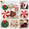 O1CN01q7yREd1NoB8H5qeHn_3250741616-0-cib.jpg Custom Christmas igloo snowflake wreath candy plush pillow festive atmosphere decoration ornament gift cushion hug