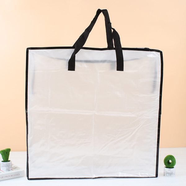 Super Affordable Moving Packing Bag Transparent Handheld PP Woven Large Capacity Storage Bag Household Waterproof Clothing Clothing