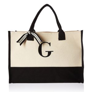 Tote canvas bag custom letter spot printed logo tote canvas bag