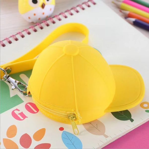 Cute Candy Color Zipper Wallet Macaron Baseball Cap Clutch Mini Silicone Hat Coin Purse