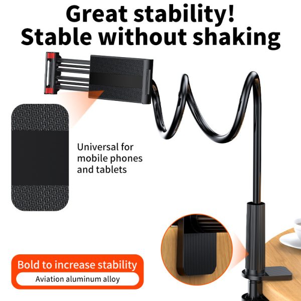 New product lazy mobile phone holder spiral base bed desktop lazy artifact bedside mobile phone tablet holder